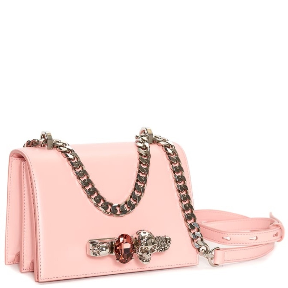 Alexander McQueen Small Jewelled Satchel in Pink